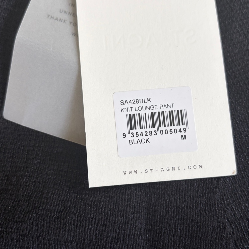 St agni lounge pants black NWT Medium M - Picture 6 of 9